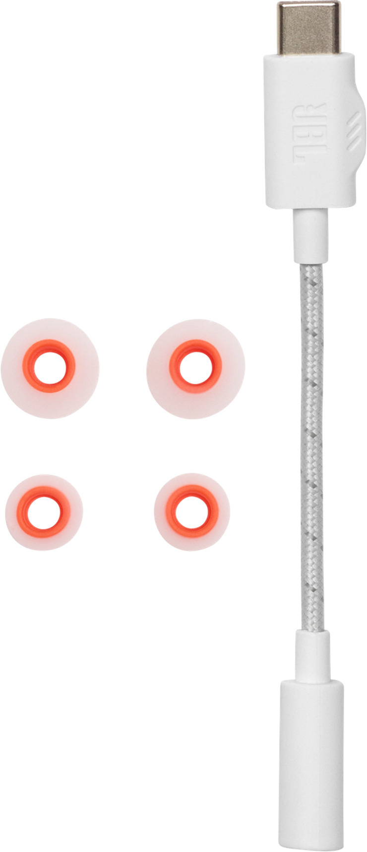 JBL Quantum 50C langallinen pelikuulokemikrofoni, in-ear, valkoinen