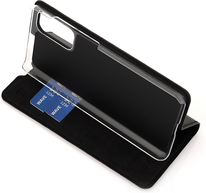 Wave BookCase -suojakotelo, Samsung Galaxy S20, musta