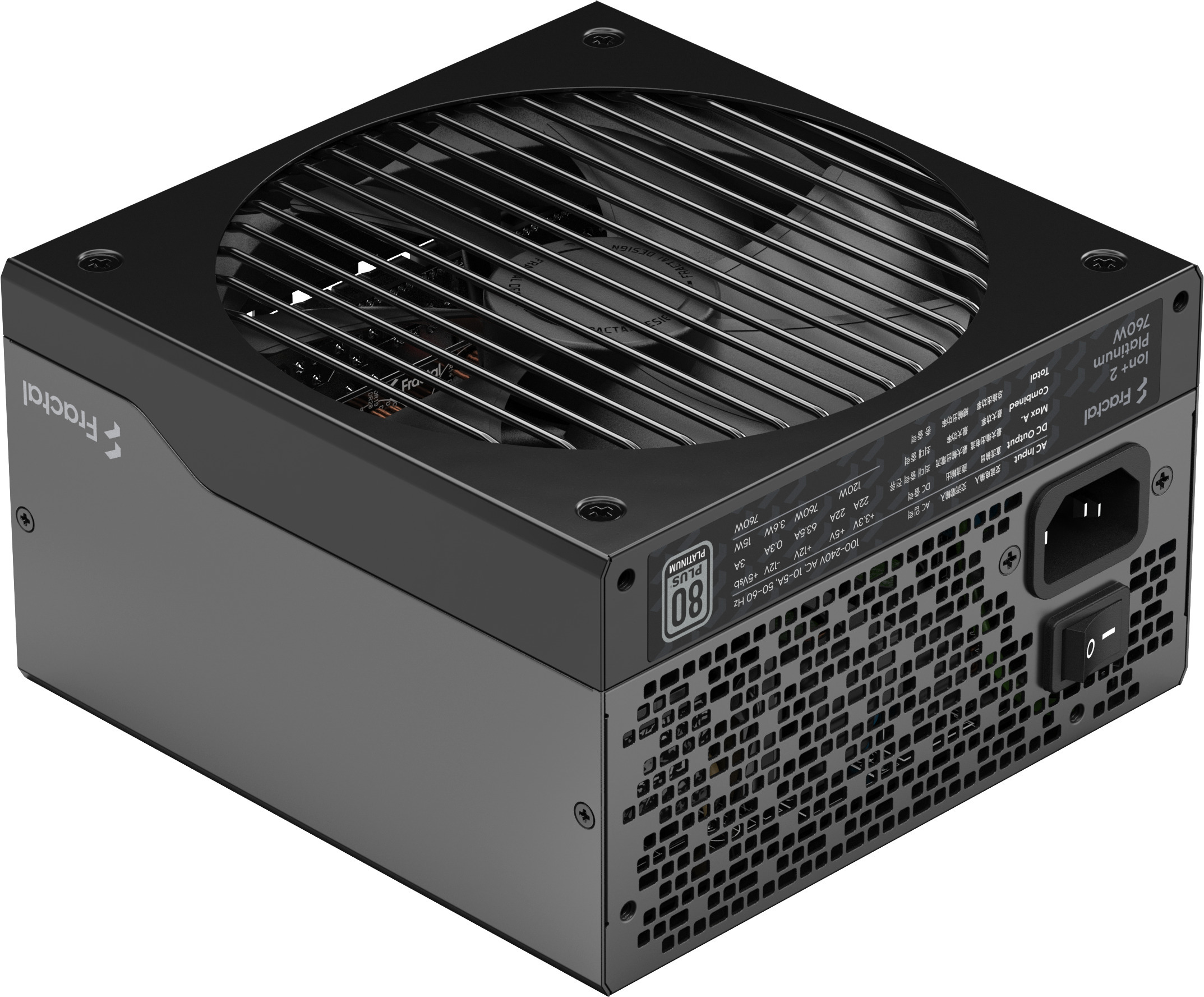 Fractal Design Ion+ 2 80 PLUS Platinum - ATX-virtalähde, 760 W