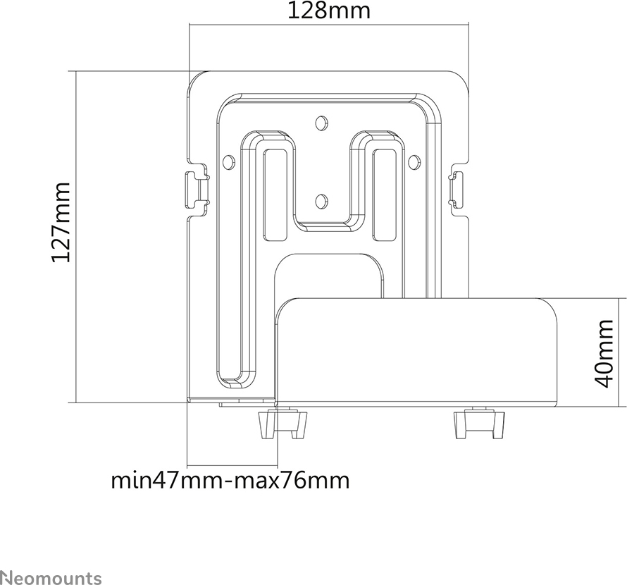 Neomounts by Newstar AWL-440BL yleismallinen mediasoitinteline