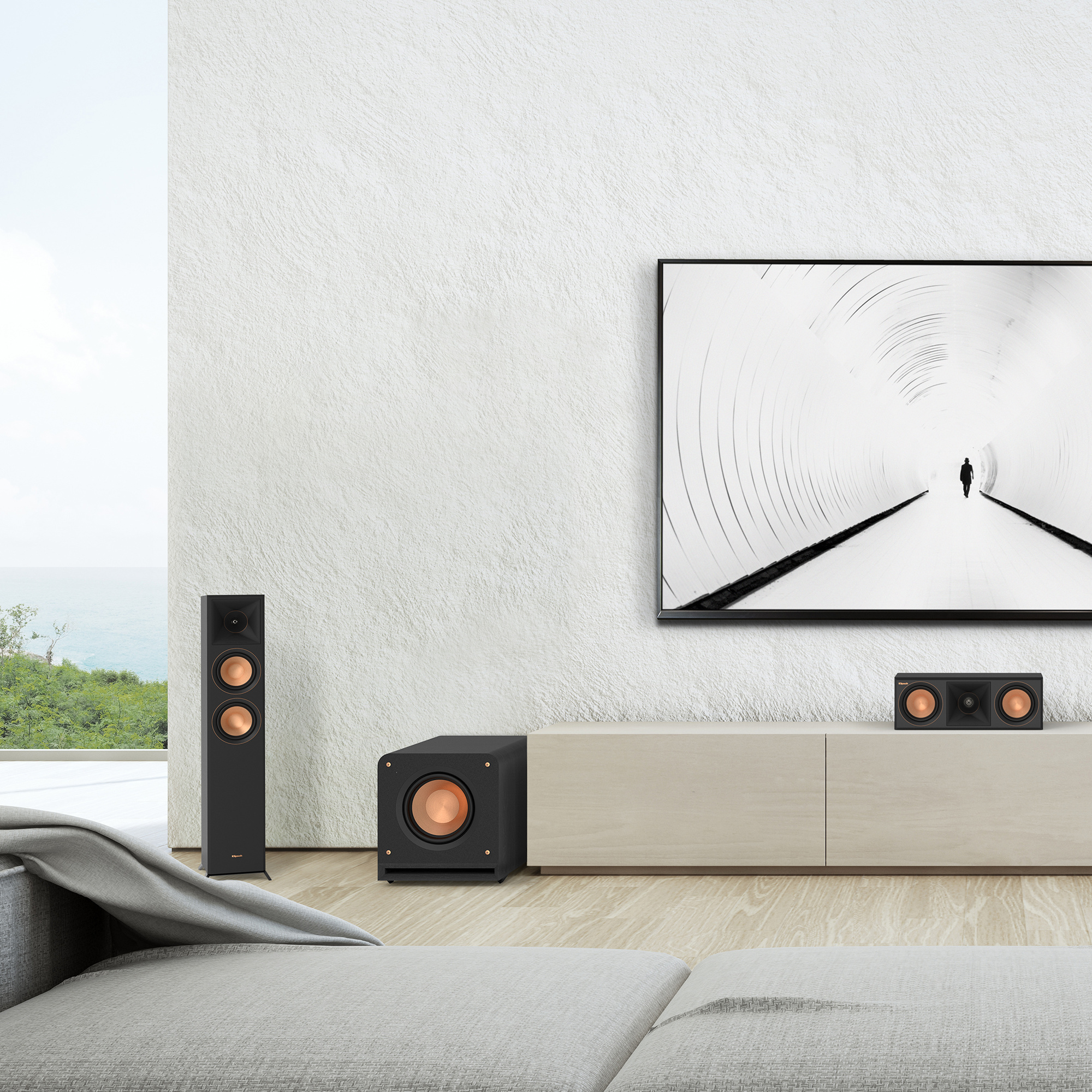 Klipsch RP-1000SW subwoofer, musta