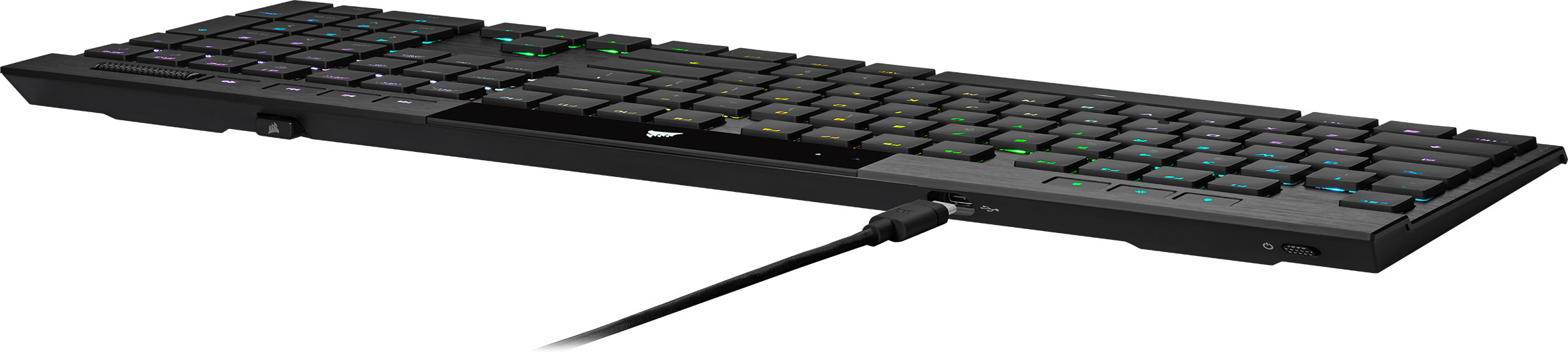 Corsair K100 AIR -pelinäppäimistö, CHERRY MX Ultra Low Profile –kytkimet, musta