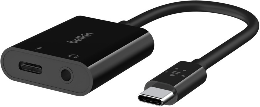 Belkin RockStar 3.5mm Audio + USB-C Charge -audioadapteri
