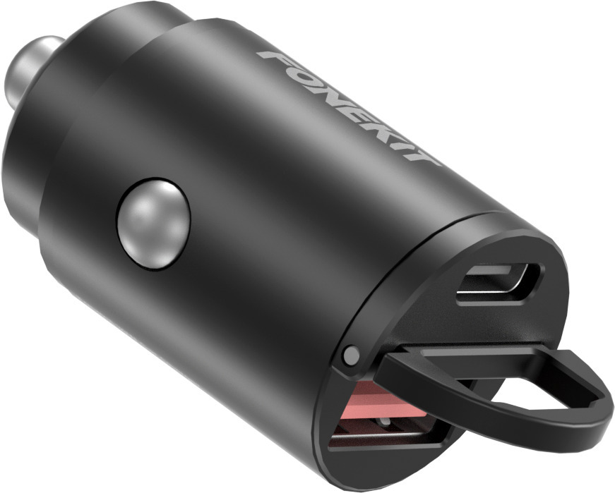 FoneKit Travel PD 30W, USB-A + USB-C -autolaturi