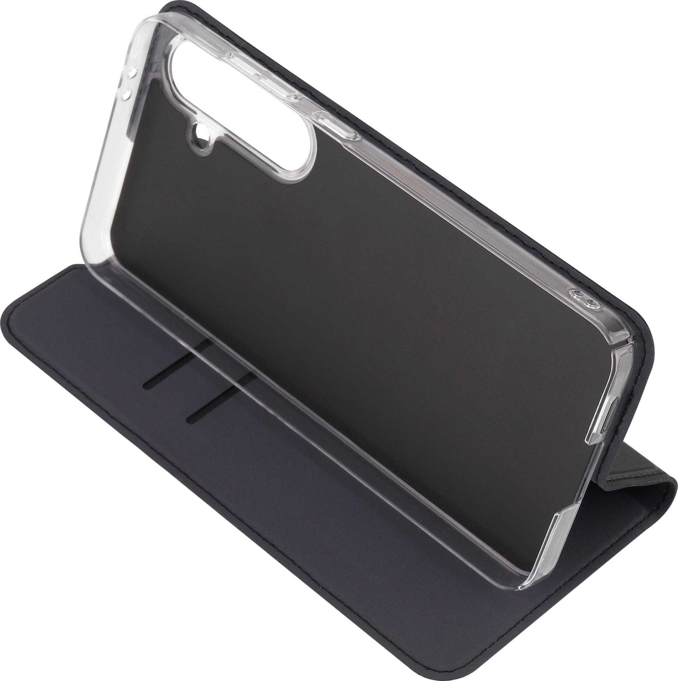 FoneKit BookCase -suojakotelo, Samsung Galaxy S24 FE, musta