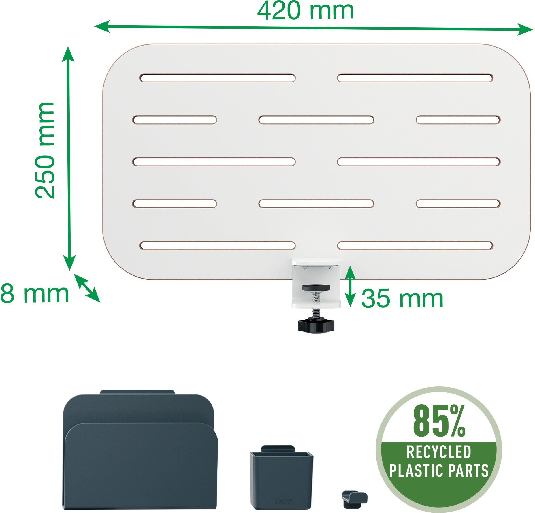 Leitz Ergo -pieni säilytystaulu, 42 x 25 cm