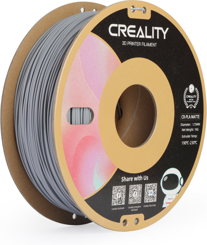 Creality CR-PLA Matte -filamentti 3D-tulostimeen, 1,75 mm, kipsinvalkoinen