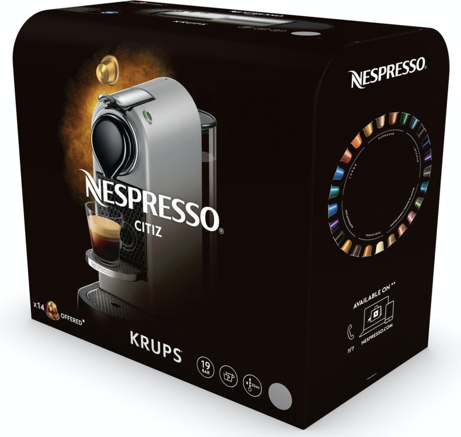 Nespresso Citiz -kapselikeitin, punainen