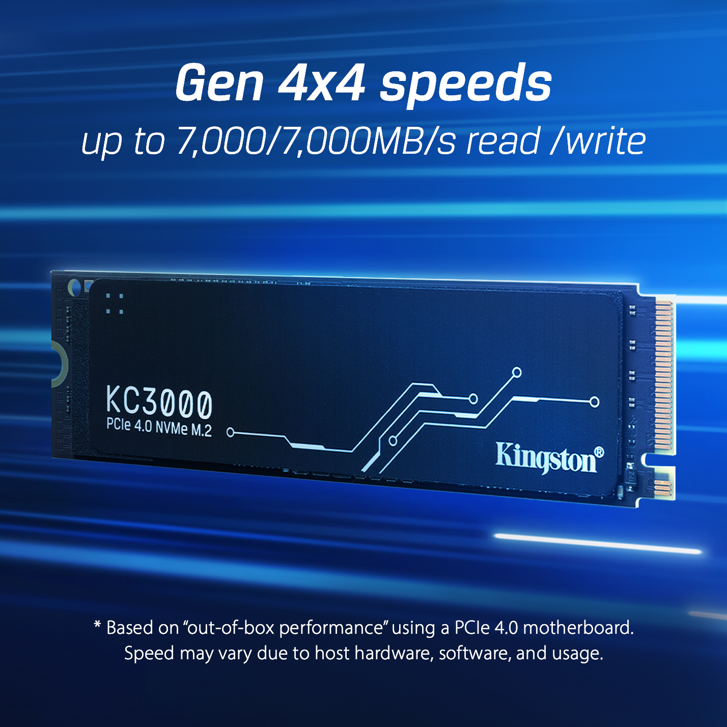 Kingston KC3000 1024 Gt M.2 NVMe -SSD-kovalevy