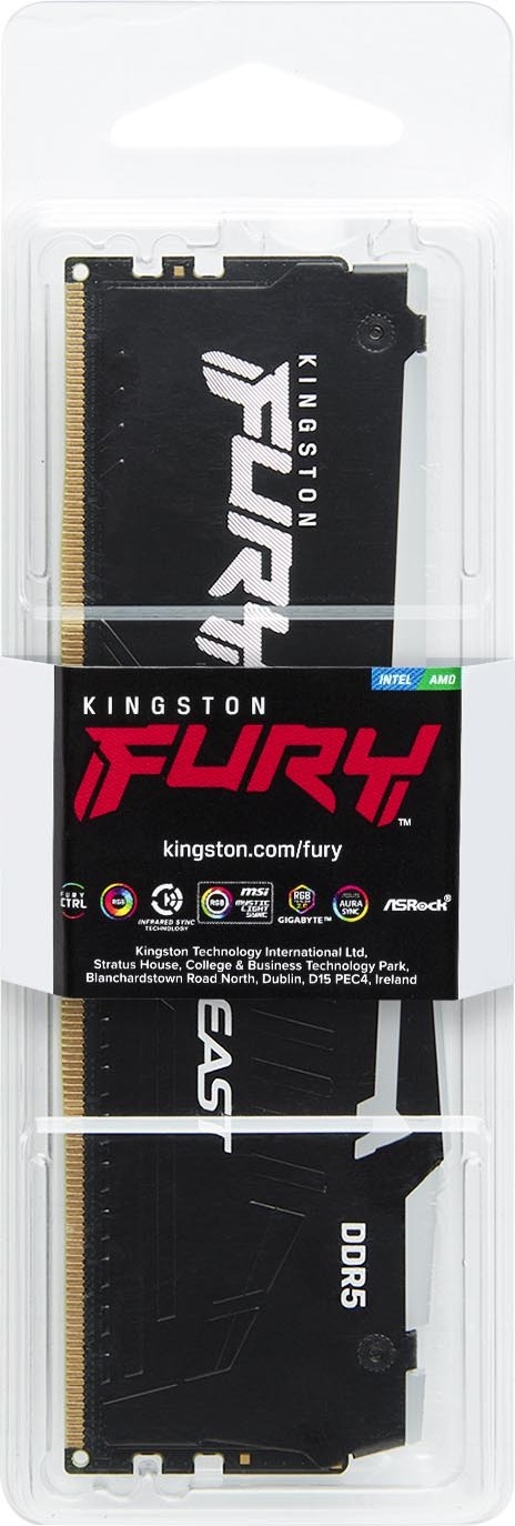 Kingston FURY Beast DDR5 RGB 6000 MHz CL36 16 Gt -muistimoduli