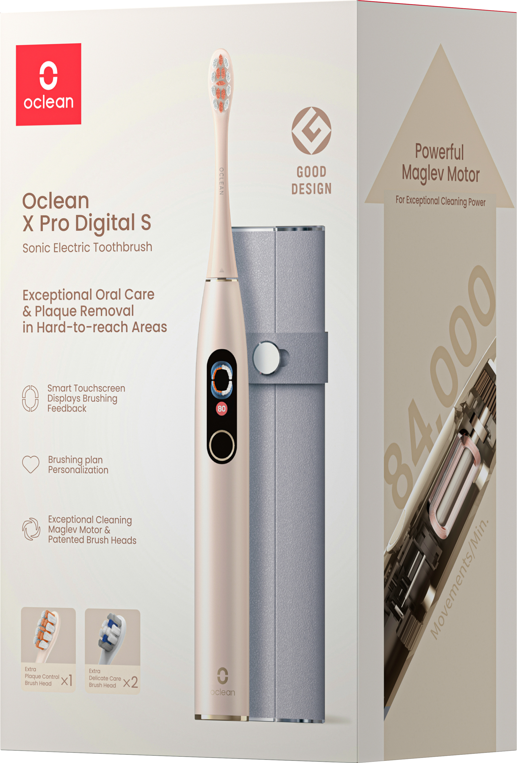 Oclean X Pro Digital Set -sähköhammasharja, hopea