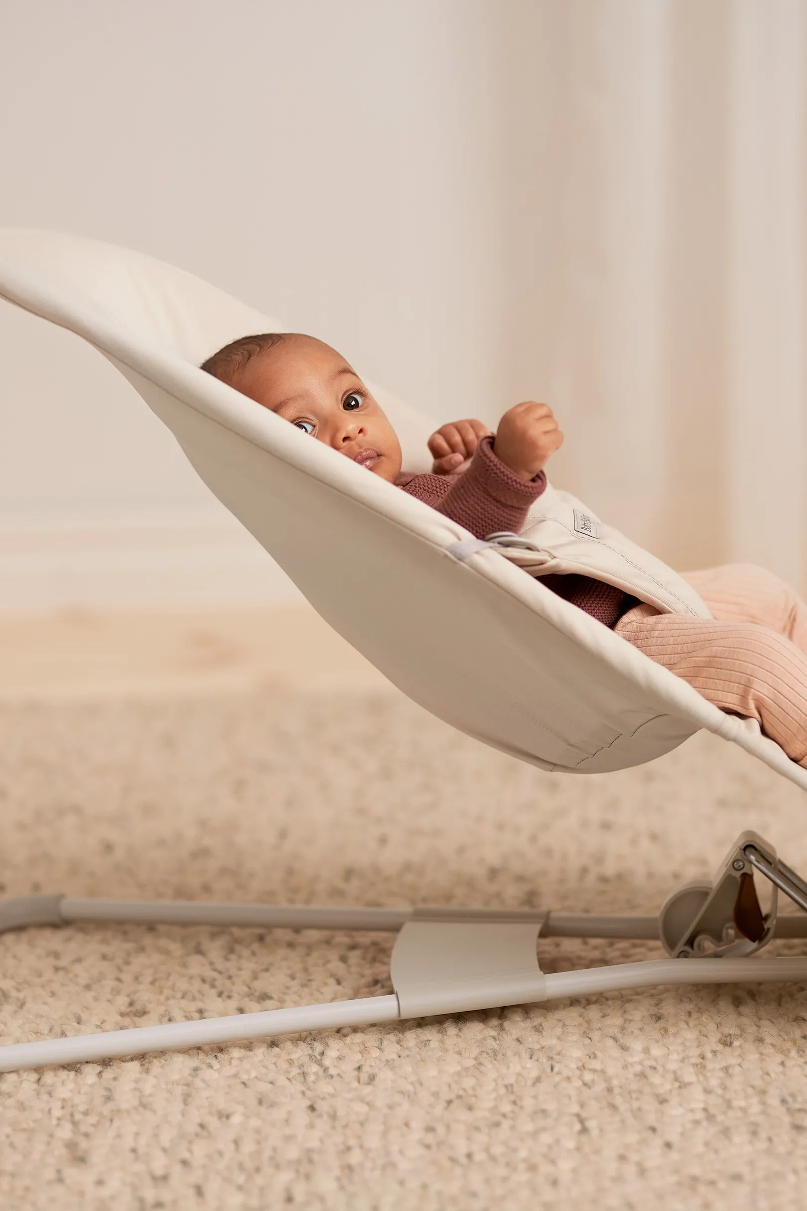 BabyBjörn Bouncer Balance Soft Woven -sitteri, jersey light beige