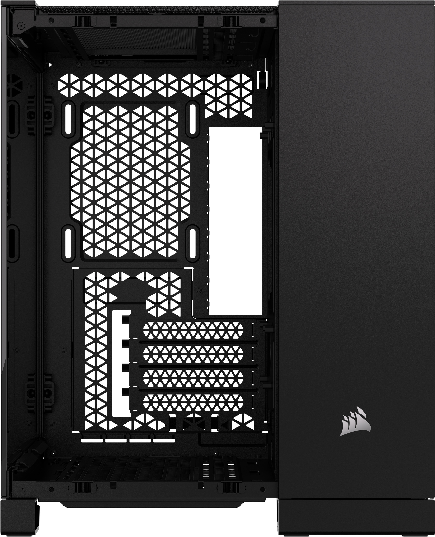 Corsair 2500X Micro-ATX-kotelo panoraamaikkunalla, musta