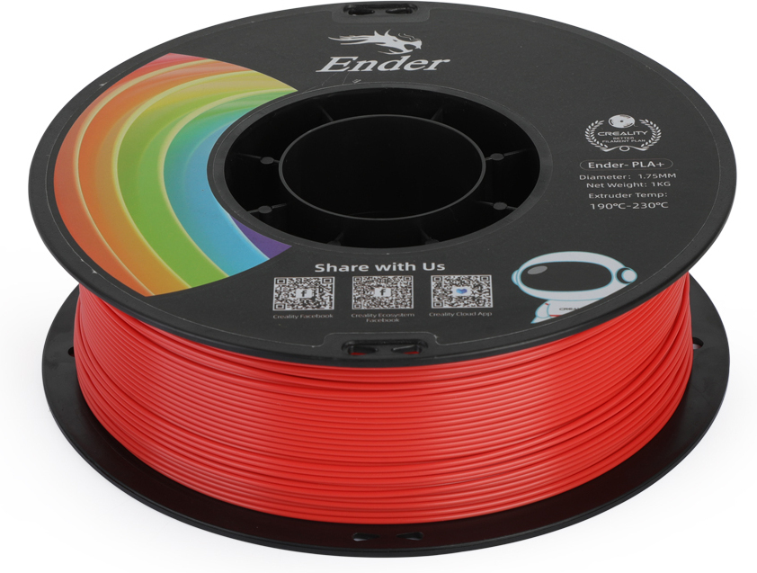 Creality Ender - PLA+ -filamentti 3D -tulostimeen, 1.75 mm, punainen