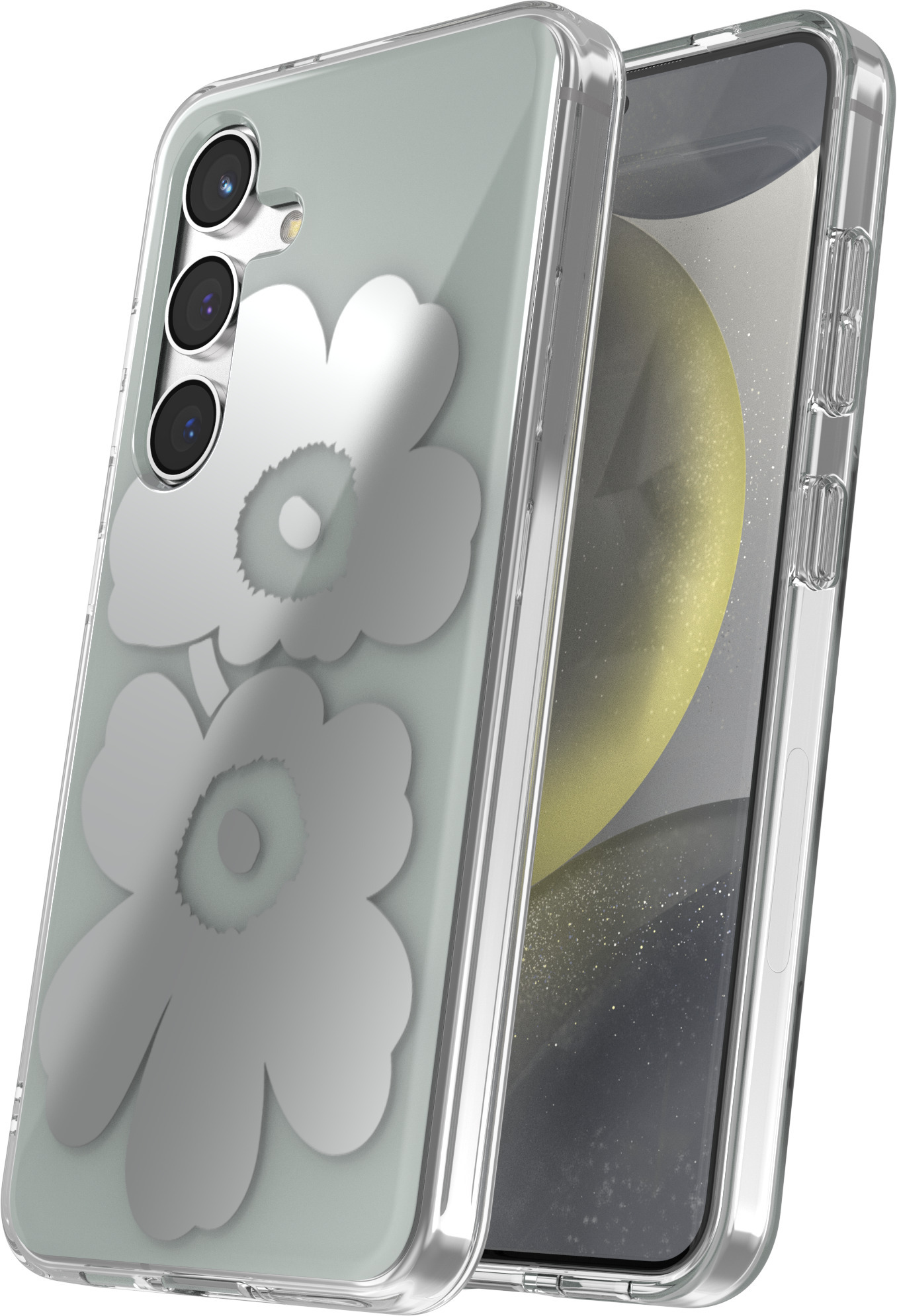 Samsung x Marimekko Dual Layer Case -suojakuori, Samsung Galaxy S24, hopea/harmaa