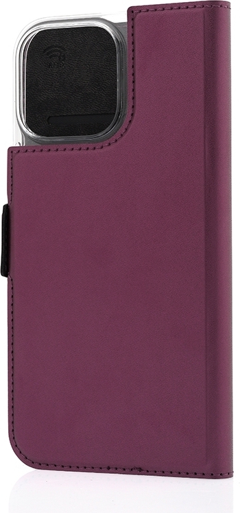 Wave BookCase -suojakotelo, MagSafe-yhteensopiva, Apple iPhone 16 Pro Max, Smoky Sangria