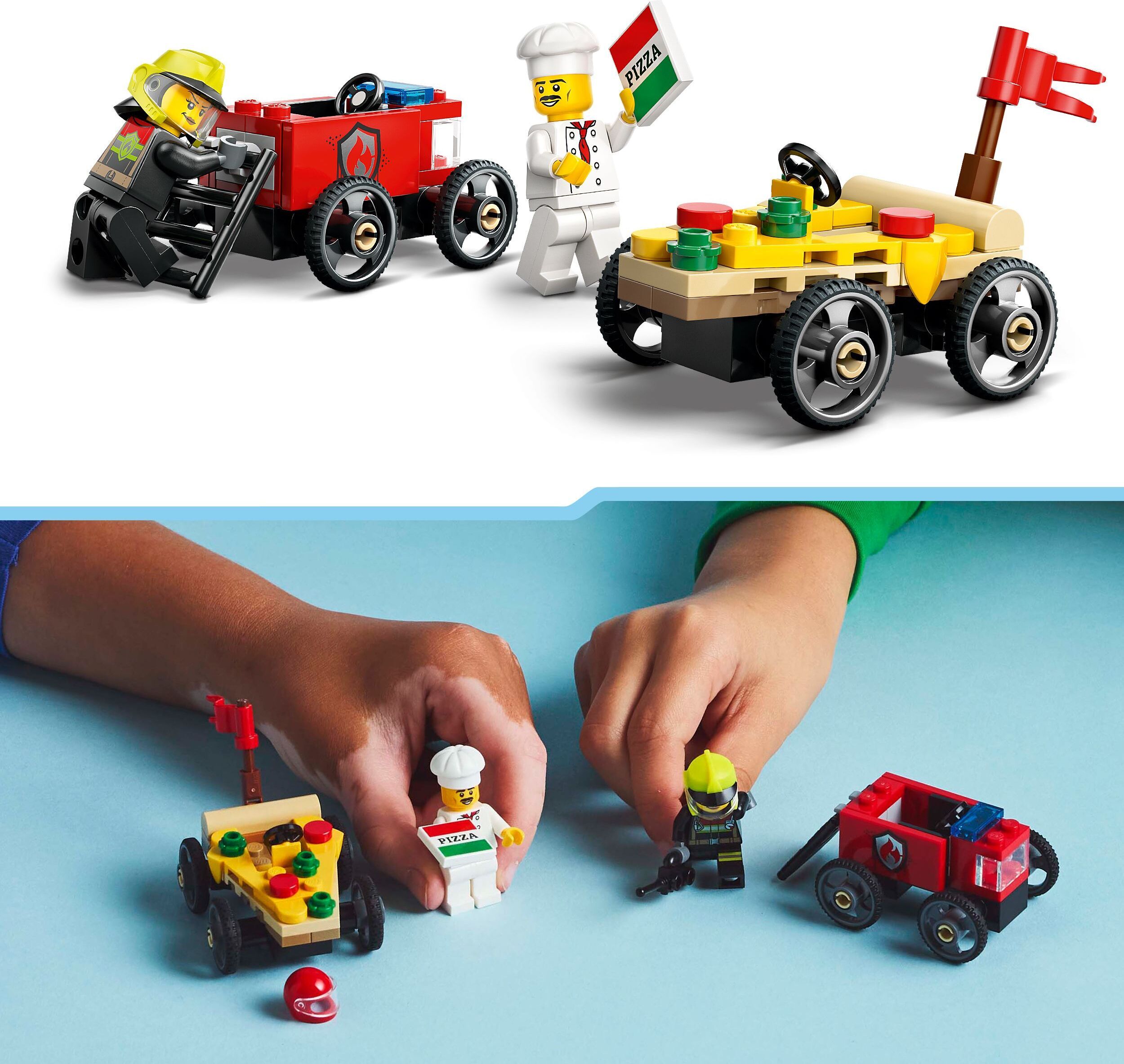 LEGO City 60458 – Pizza-auto vastaan paloauto – kilpa-autopakkaus