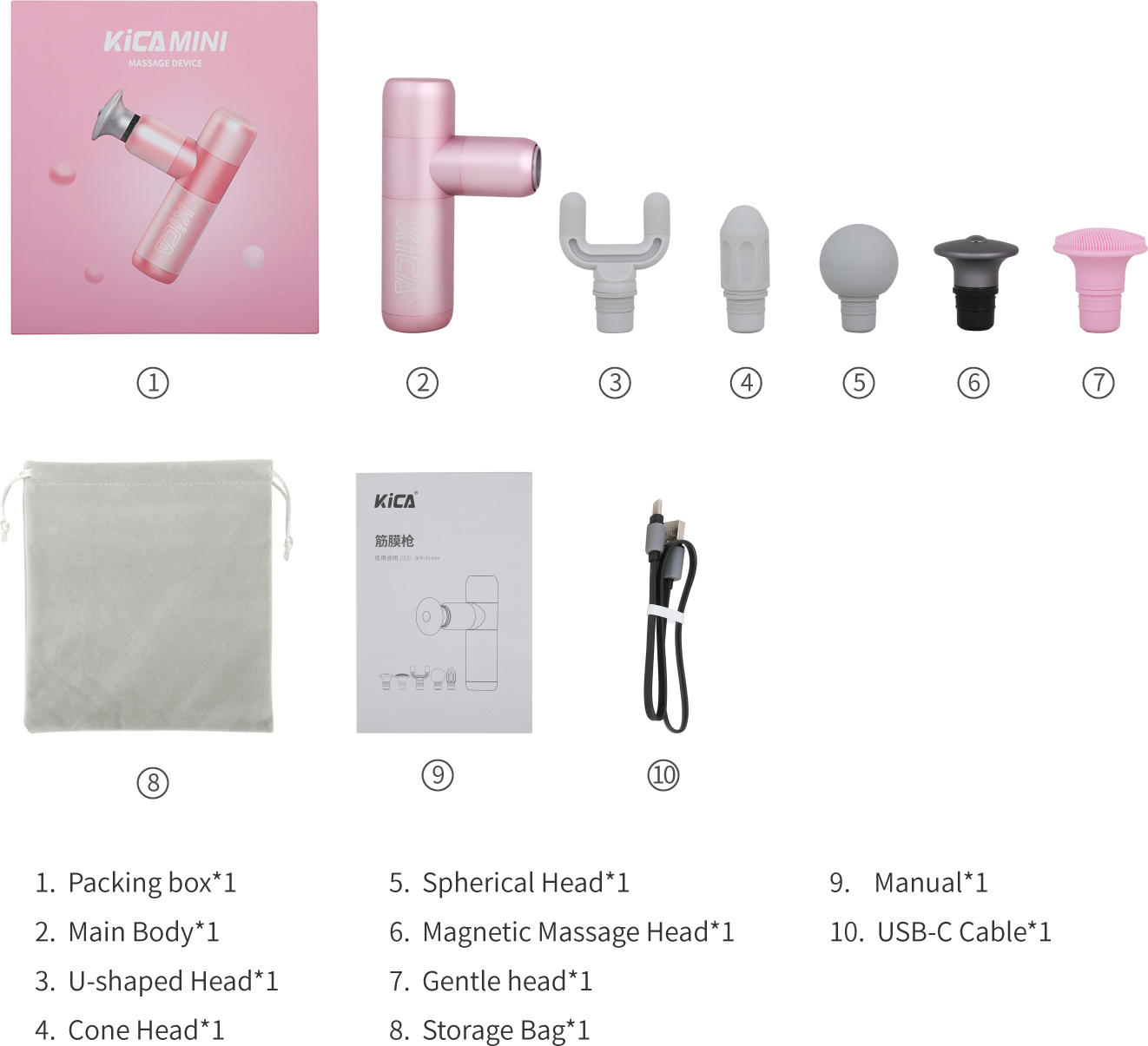FeiyuTech Kica Mini lihashuoltovasara, pinkki