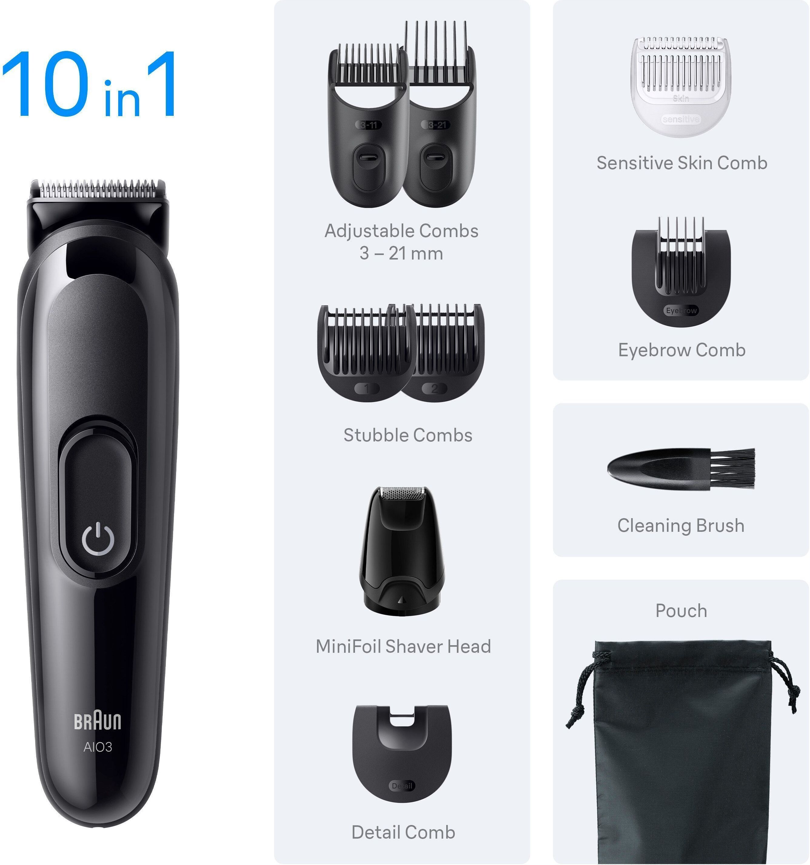Braun Series 5 partatrimmeri, BT5560, musta