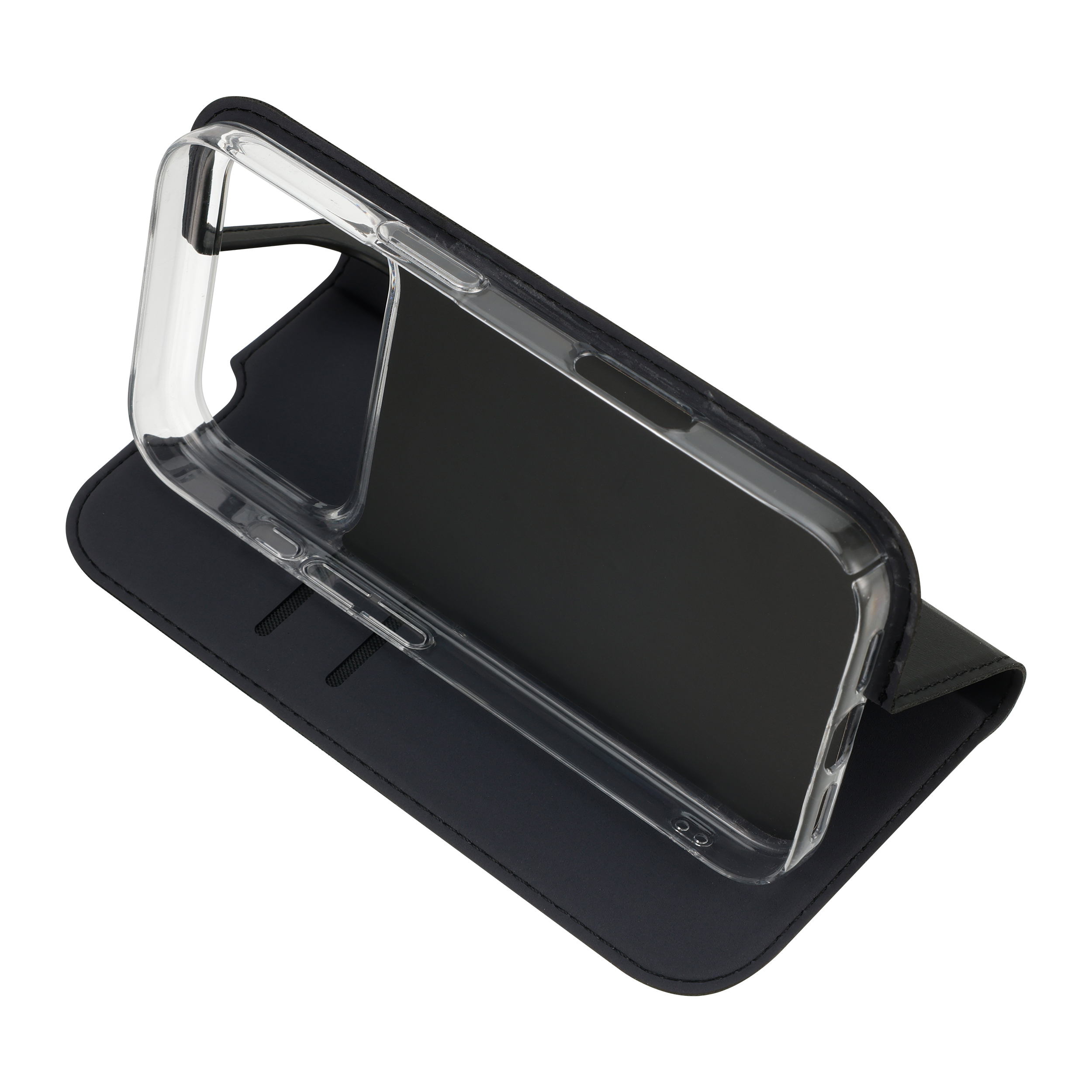 FoneKit BookCase suojakotelo, iPhone 17 Pro, musta