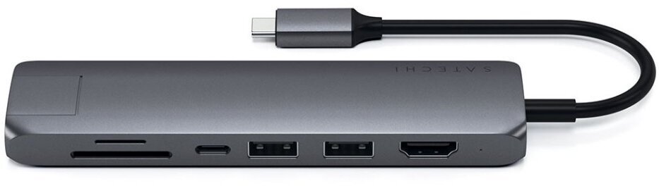 Satechi Slim USB-C MultiPort -adapteri, Space Grey – USB Type-C