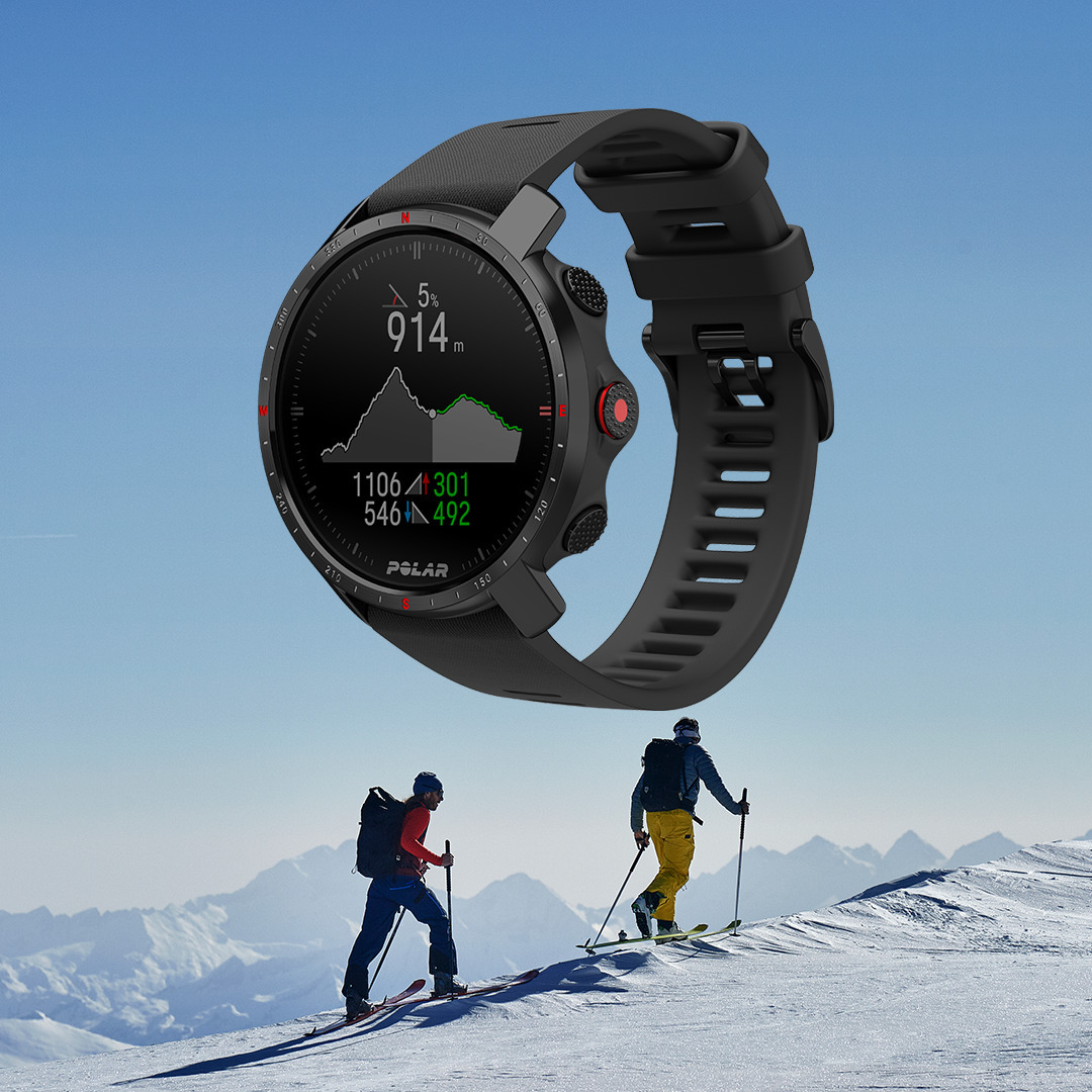 Polar Grit X Pro -urheilukello M/L-ranneke, musta