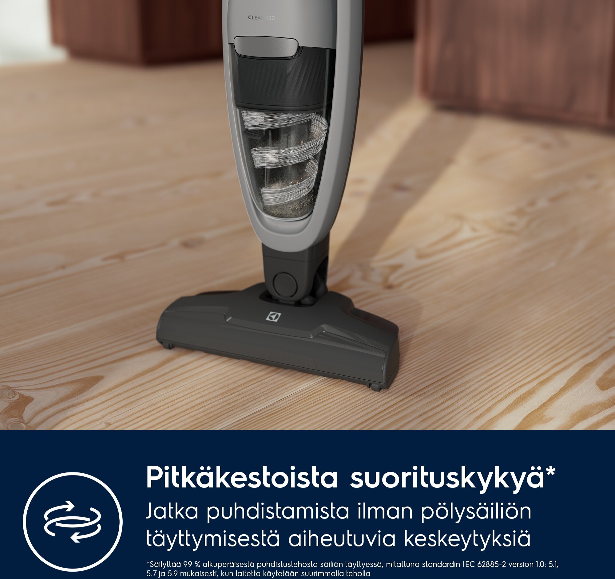 Electrolux Clean 500 ES52CB18UG -varsi-imuri, harmaa