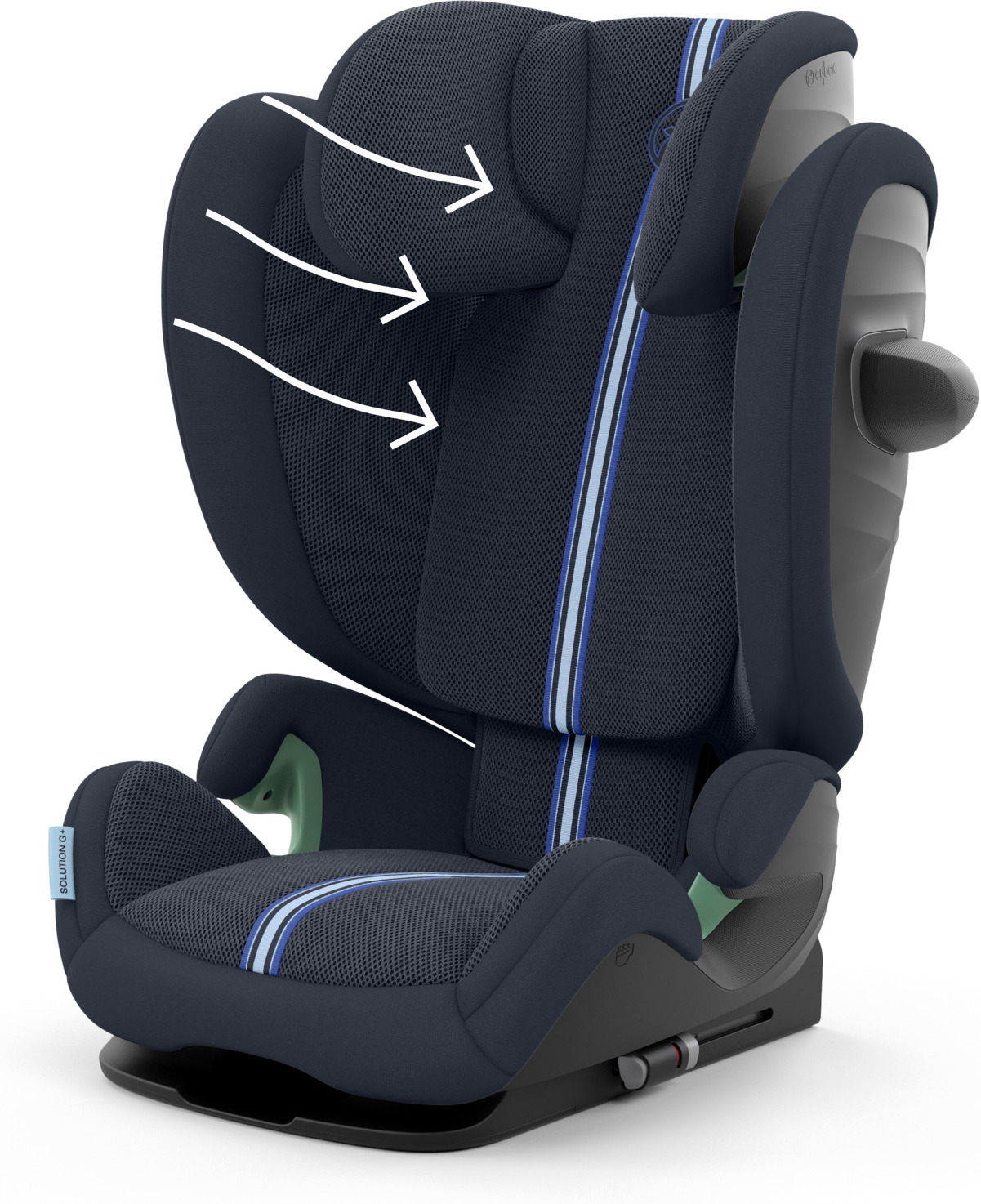 CYBEX Solution G i-Fix Plus -turvavyöistuin, 100 - 150 cm, Ocean Blue