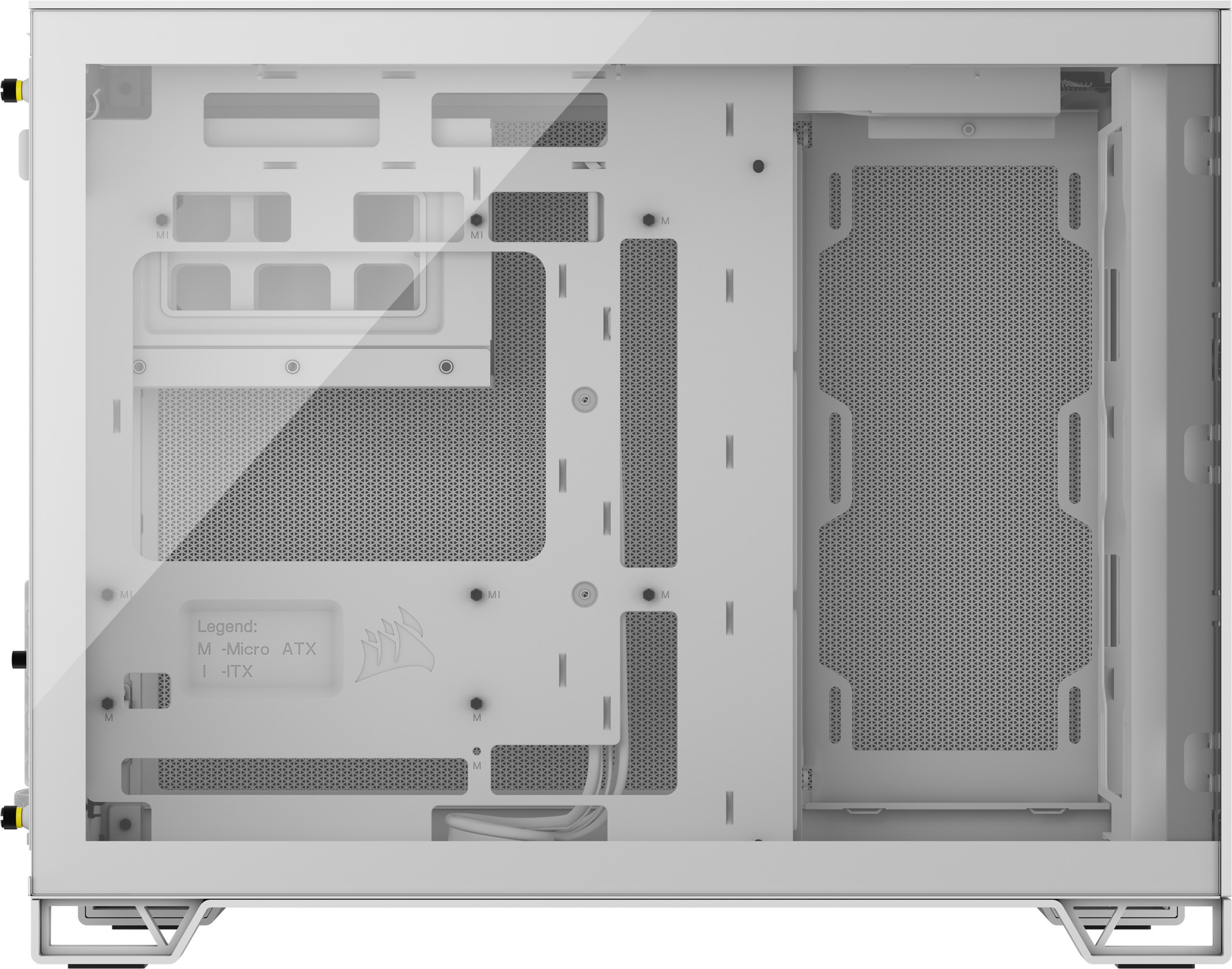 Corsair 2500D Airflow Micro-ATX-kotelo ikkunalla, valkoinen