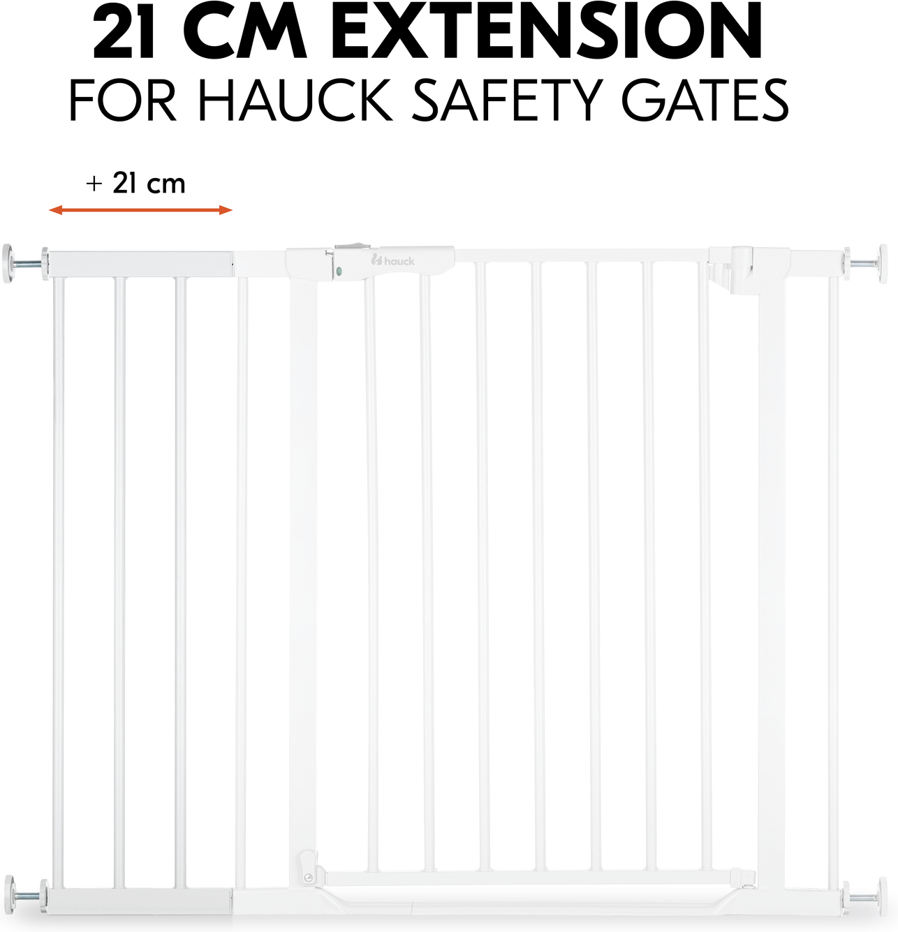 Hauck Safety Gate Extension 21 cm -turvaportin jatkopala, valkoinen