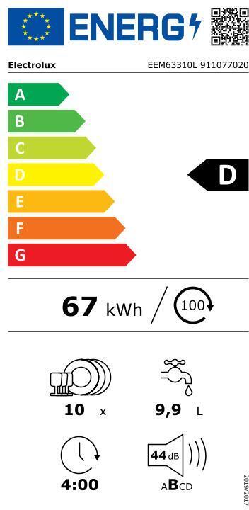 Electrolux EEM63310L astianpesukone, integroitava
