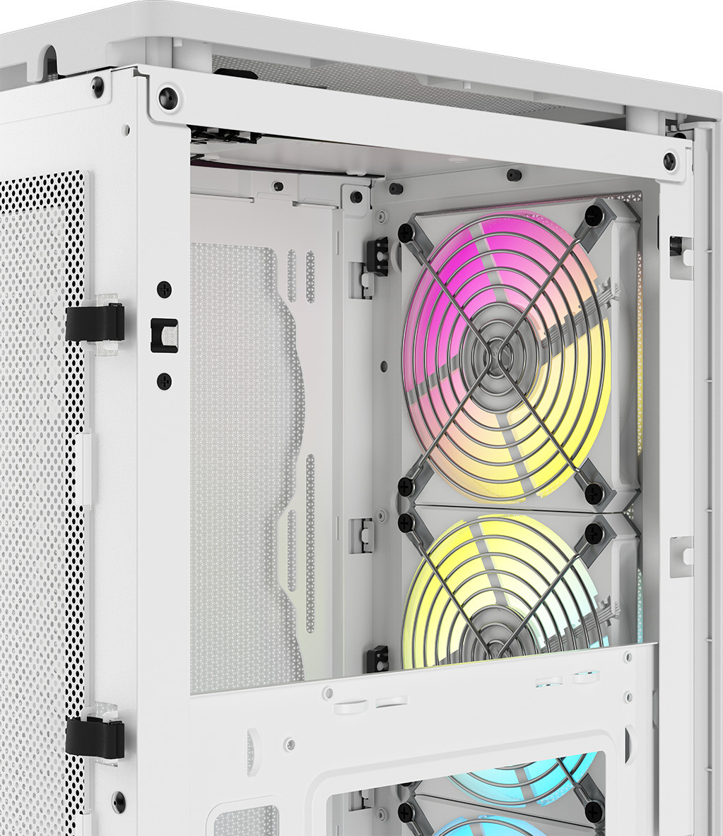 Corsair iCUE 2000D RGB AIRFLOW Mini-ITX-kotelo, valkoinen