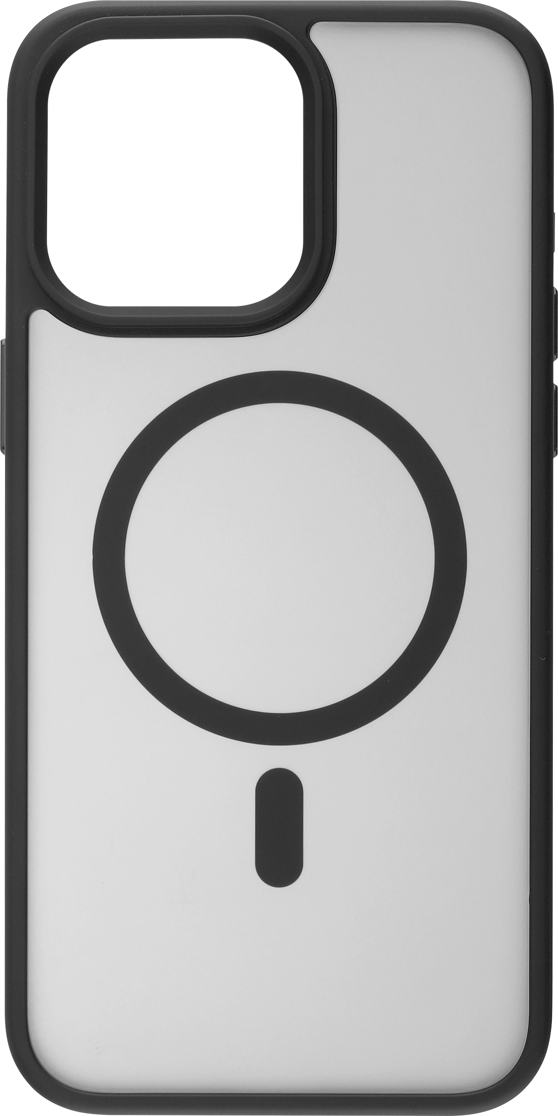 FoneKit MagSafe-yhteensopiva Soft Touch -suojakuori, iPhone 15, musta/harmaa