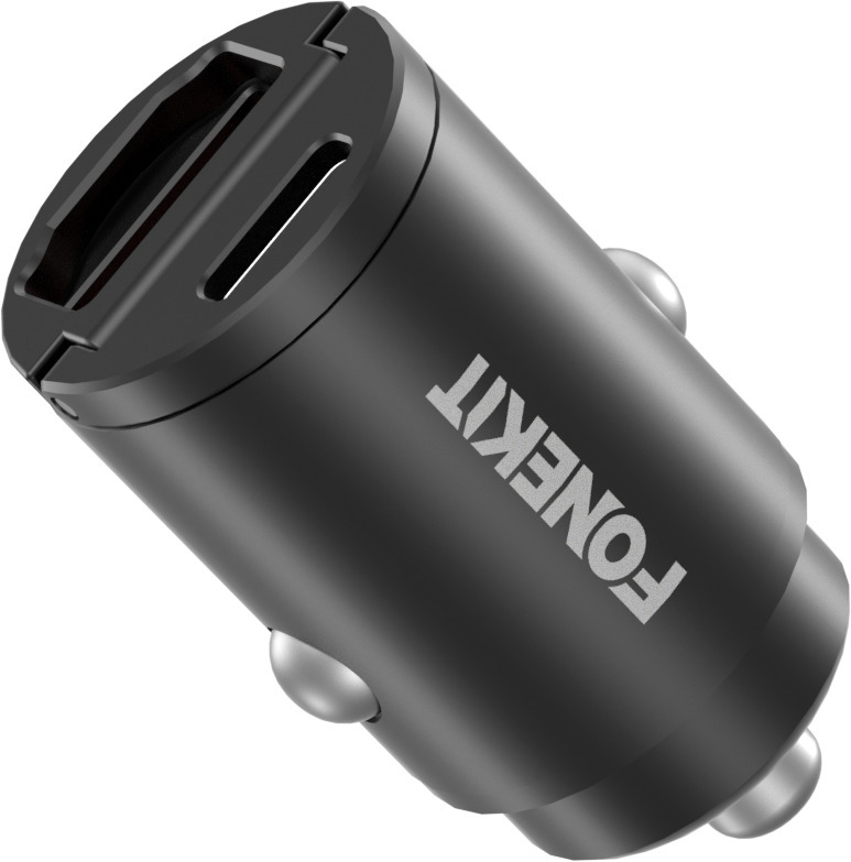 FoneKit Travel PD 30W, USB-A + USB-C -autolaturi