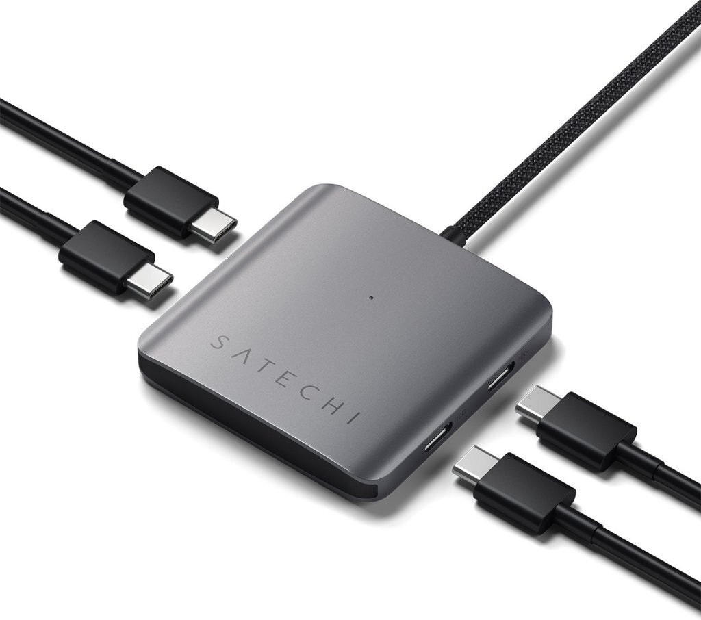 Satechi 4-Port USB-C -adapteri PD:llä, tähtiharmaa