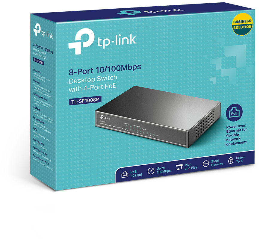 TP-LINK TL-SF1008P -8-porttinen kytkin