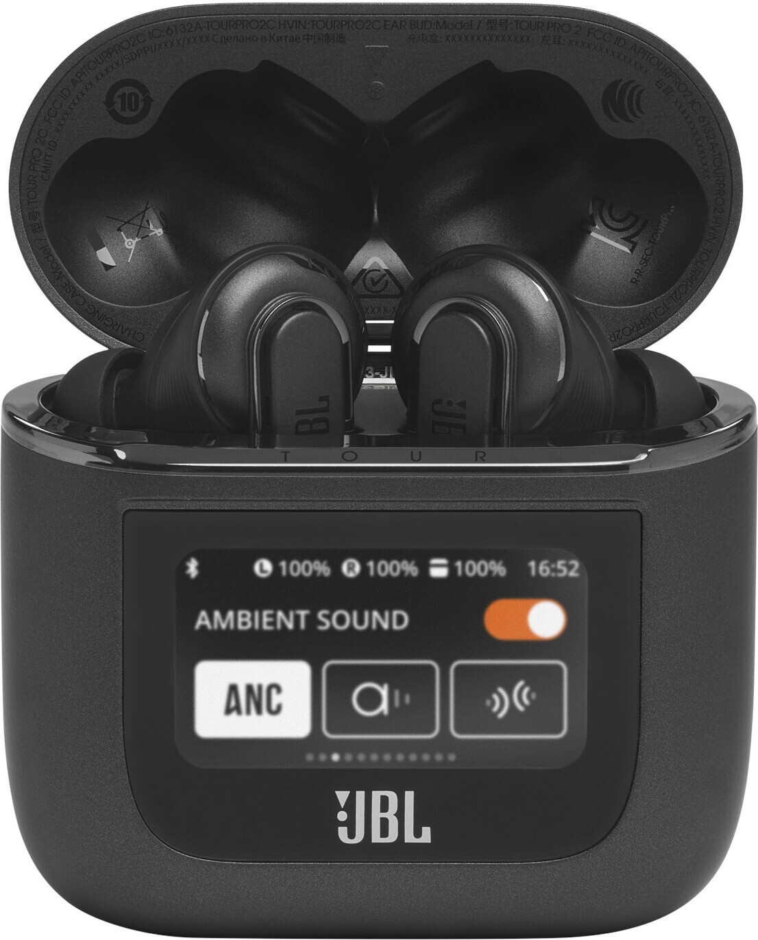JBL Tour Pro 2 -langattomat vastamelunappikuulokkeet, musta