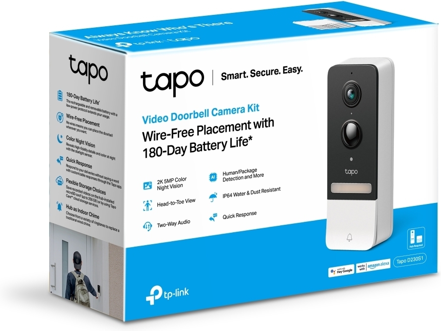 TP-LINK Tapo D230S1 -akkukäyttöinen video-ovikello