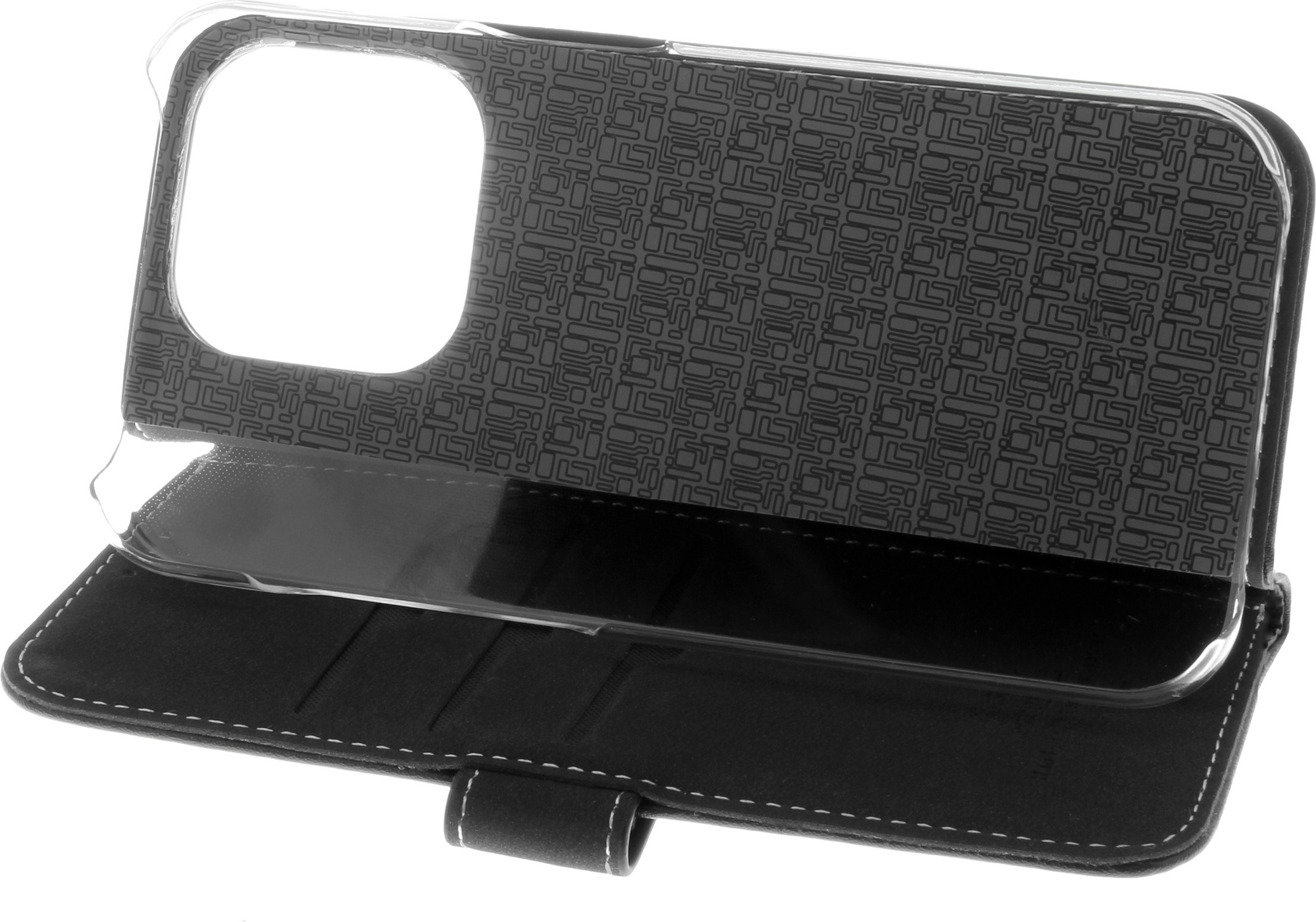 Insmat Exclusive Flip Case -lompakkokotelo, iPhone 15, valkoinen