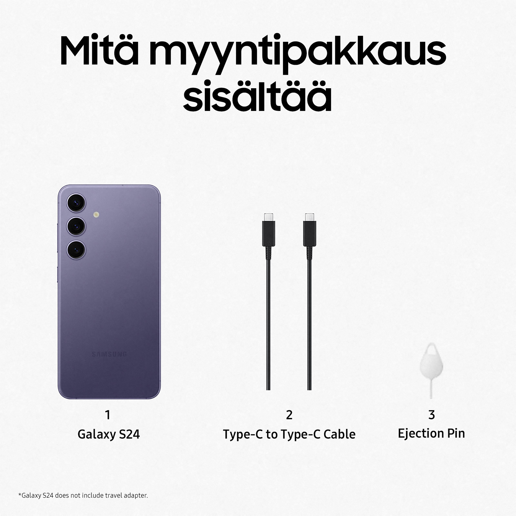 Samsung Galaxy S24 5G -puhelin, 128/8 Gt, Cobalt Violet