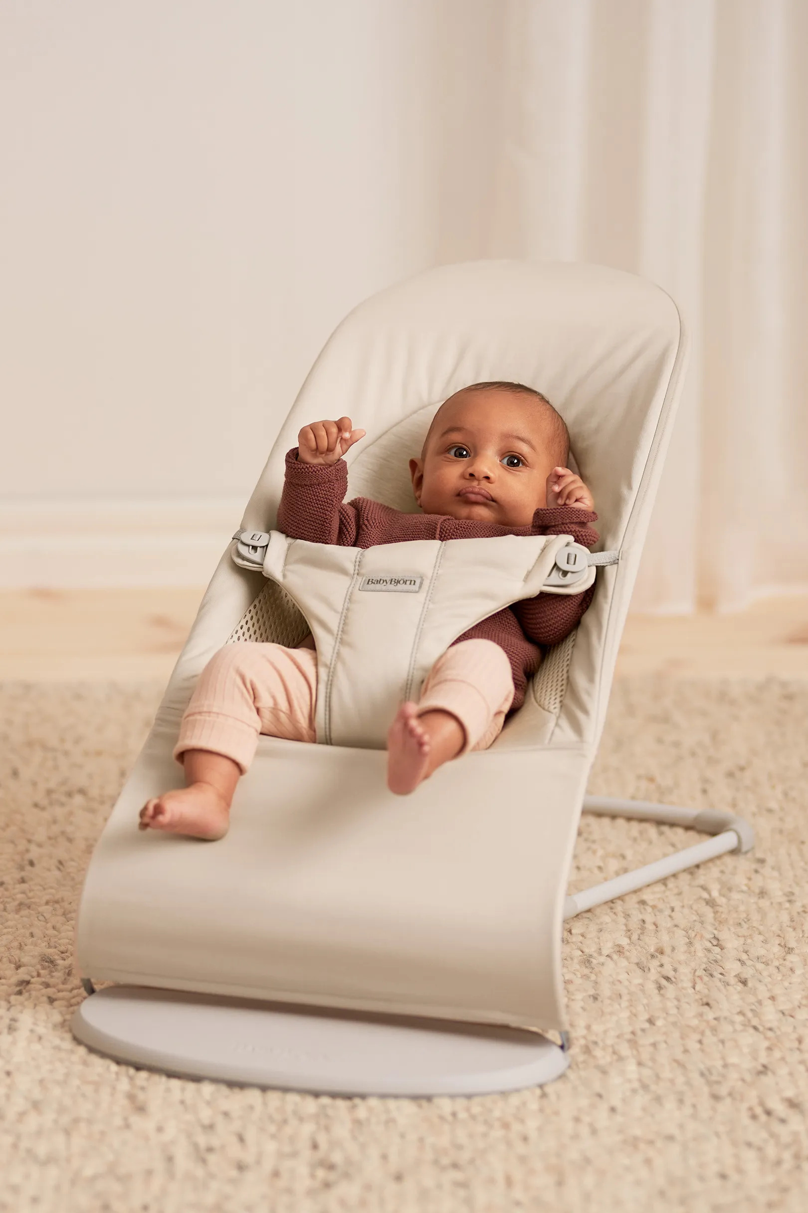 BabyBjörn Bouncer Balance Soft Woven -sitteri, jersey light beige