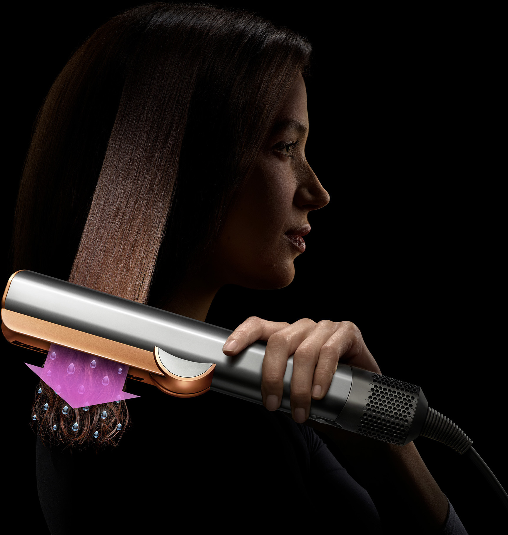 Dyson Airstrait -suoristin, nickel copper