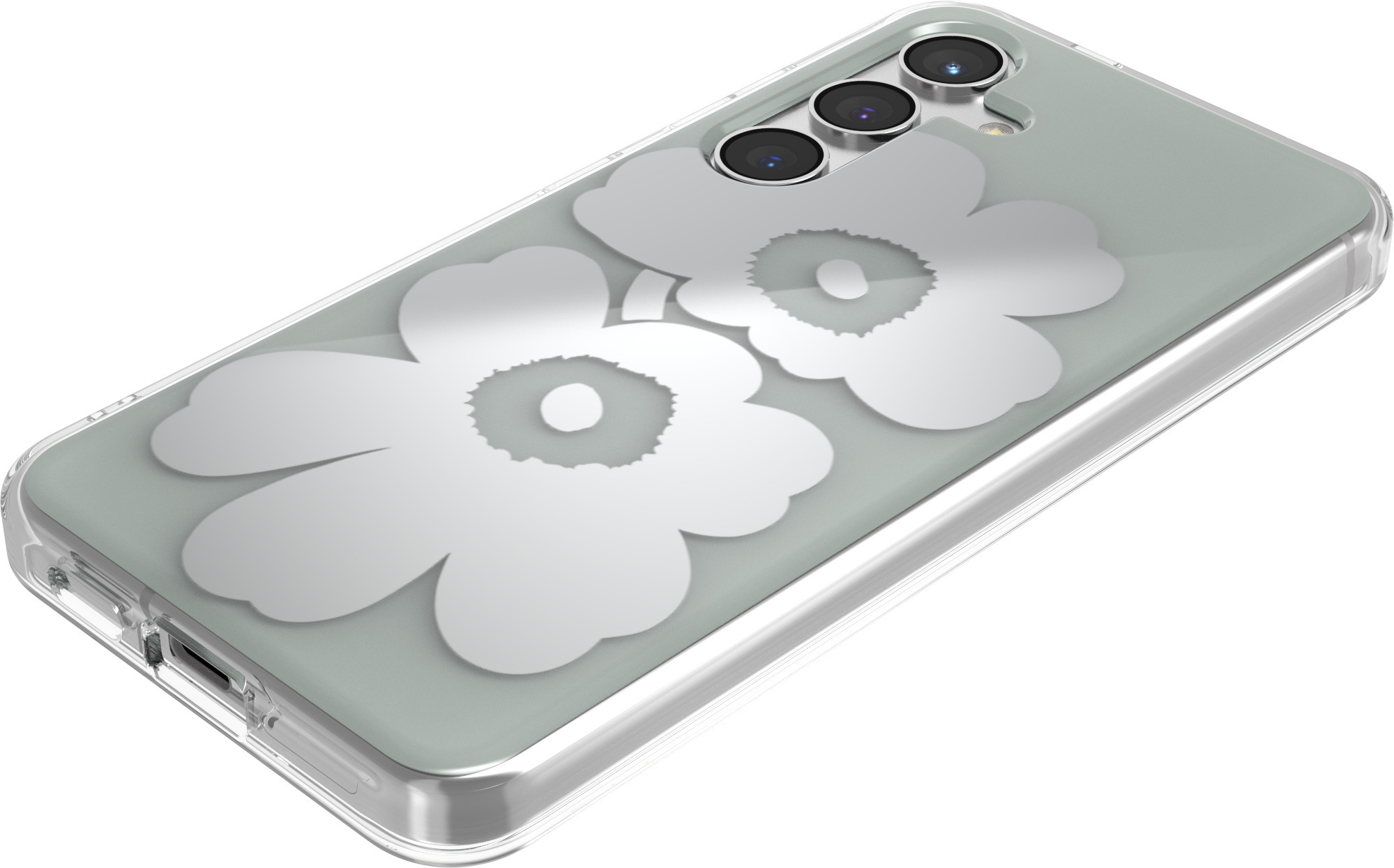 Samsung x Marimekko Dual Layer Case -suojakuori, Samsung Galaxy S24, hopea/harmaa