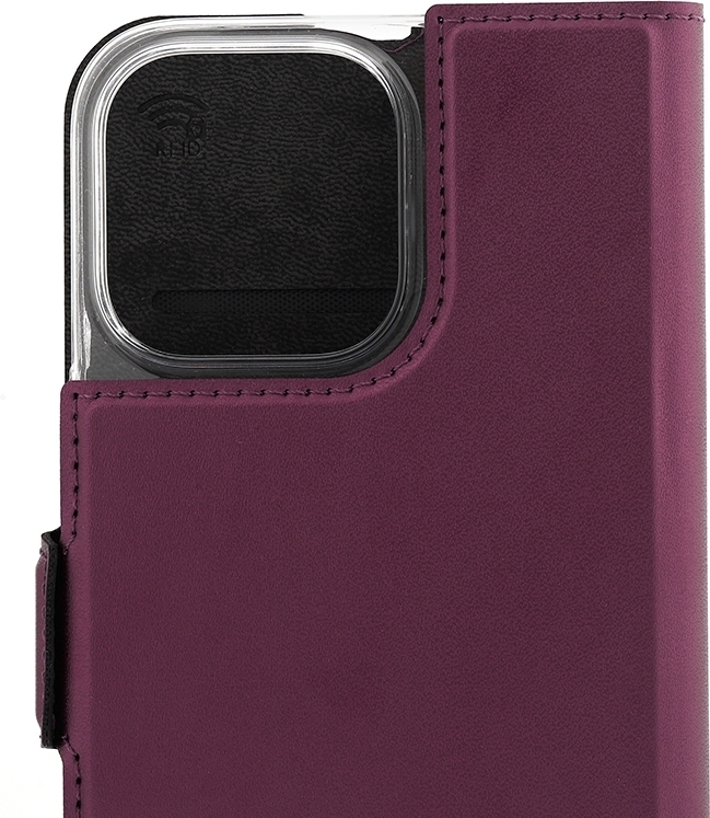 Wave BookCase -suojakotelo, MagSafe-yhteensopiva, Apple iPhone 16 Pro Max, Smoky Sangria