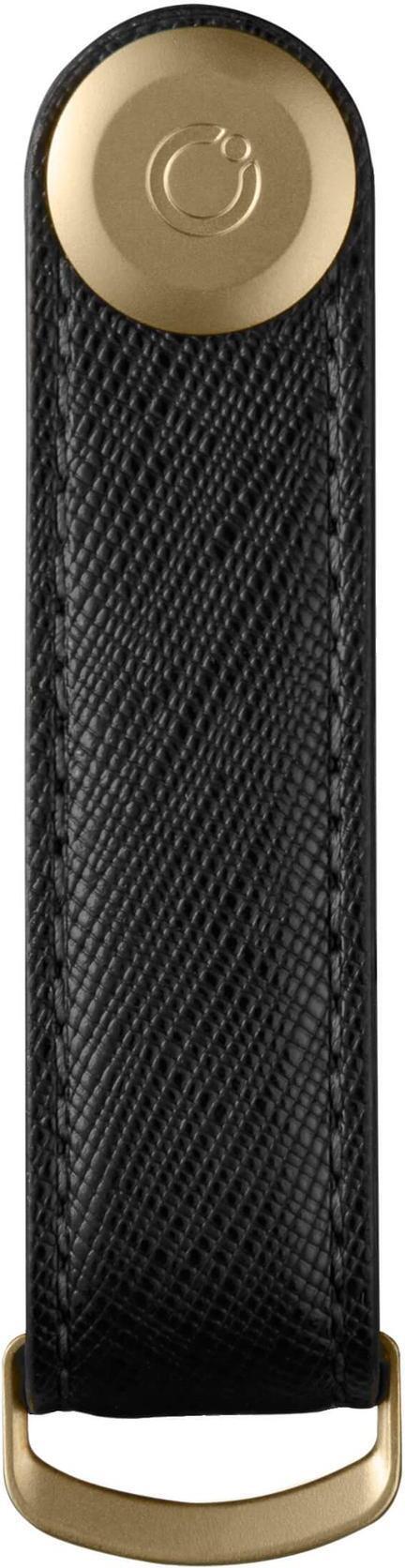 Orbitkey Saffiano Leather Key Organiser -avainlenkki, musta/kulta