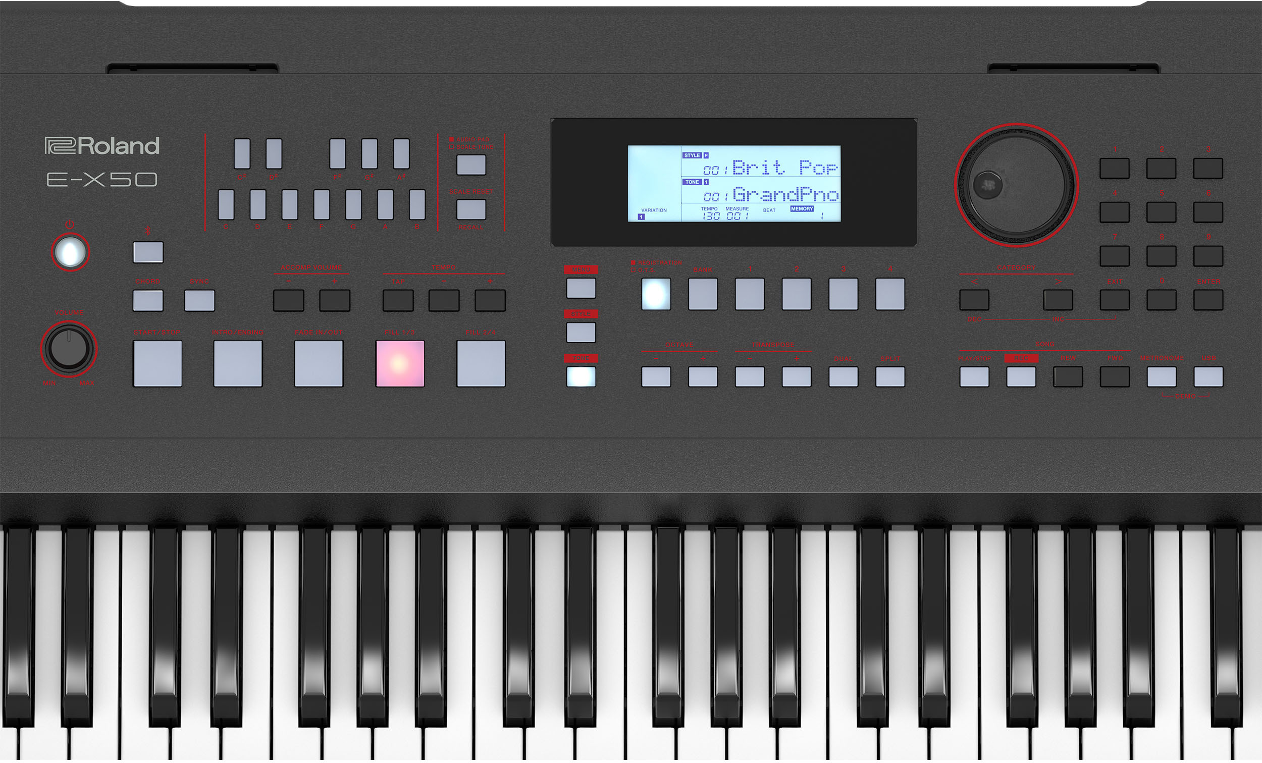 Roland E-X50 -koskettimisto