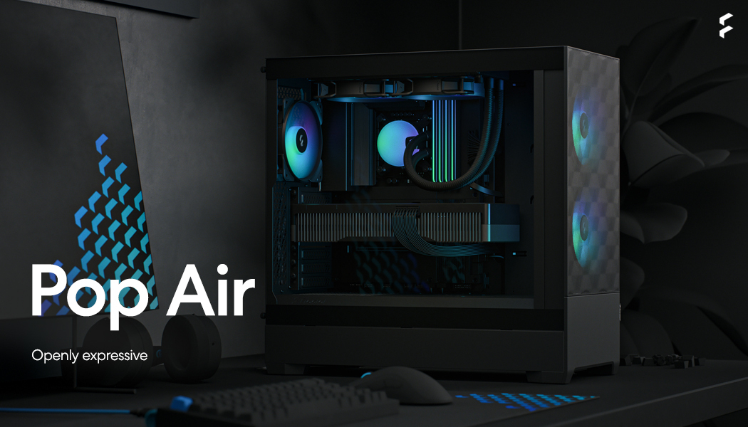 Fractal Design Pop Air RGB Black TG ATX-kotelo ikkunalla, musta