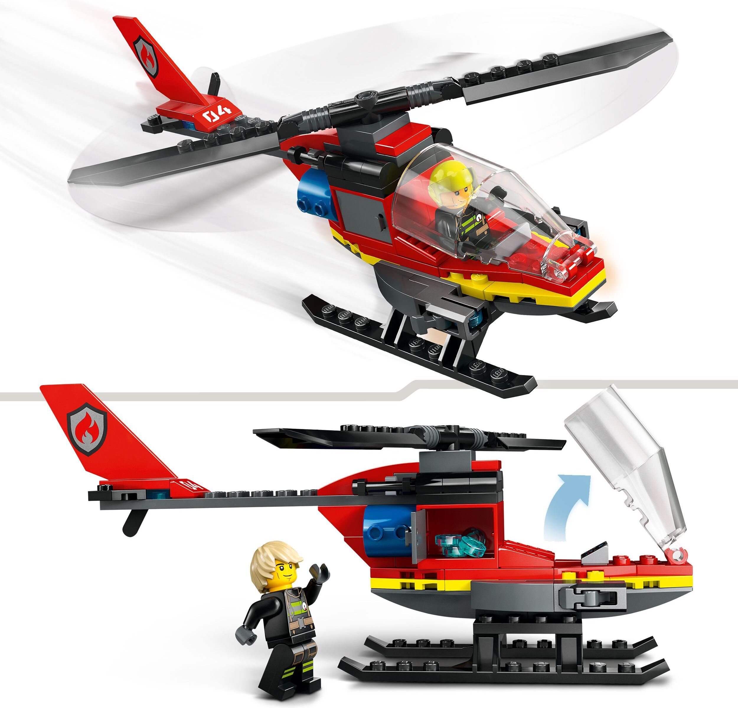 LEGO City Fire 60411  - Palokunnan pelastushelikopteri