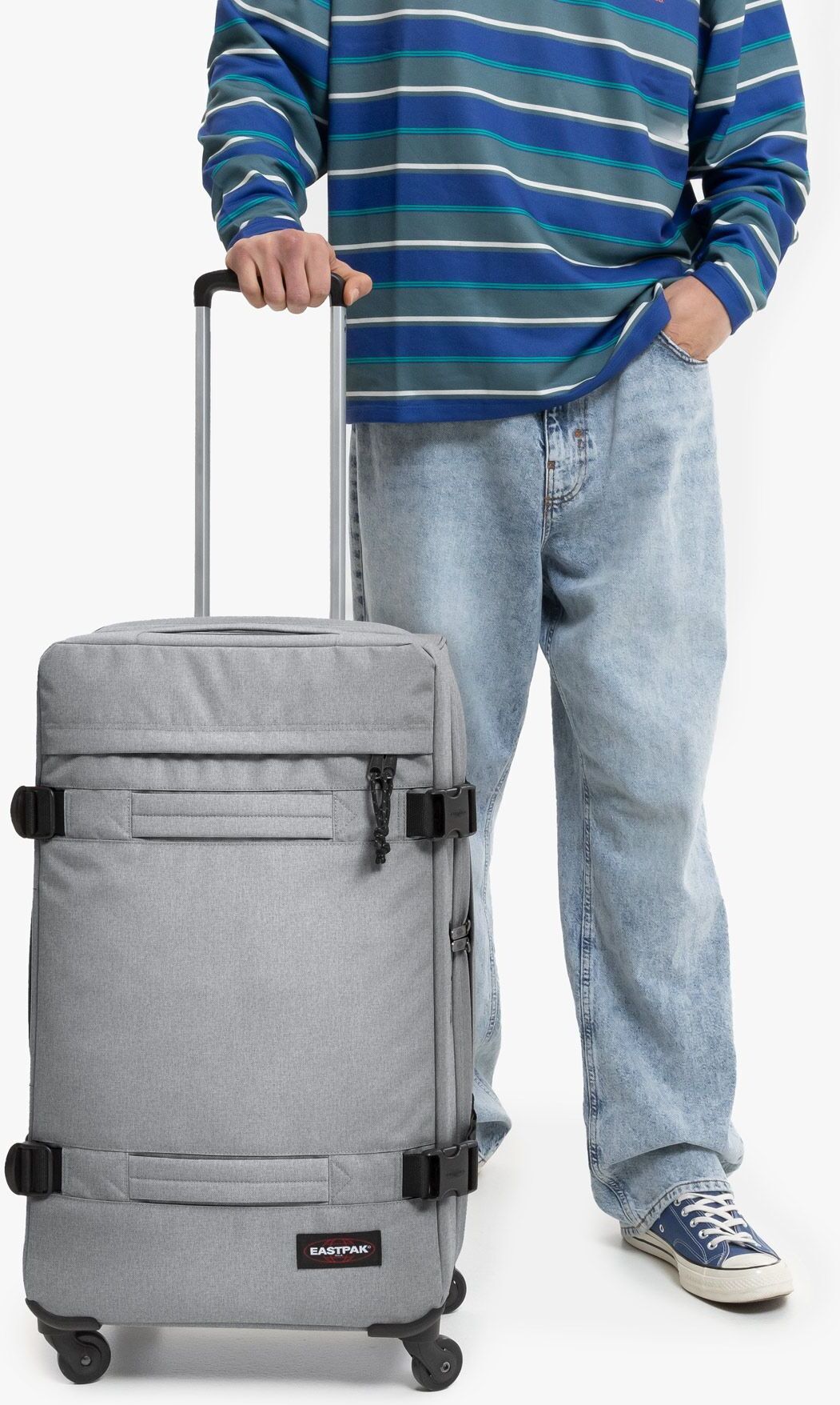 Eastpak TRANSIT'R 4 M 70 cm -matkalaukku, harmaa