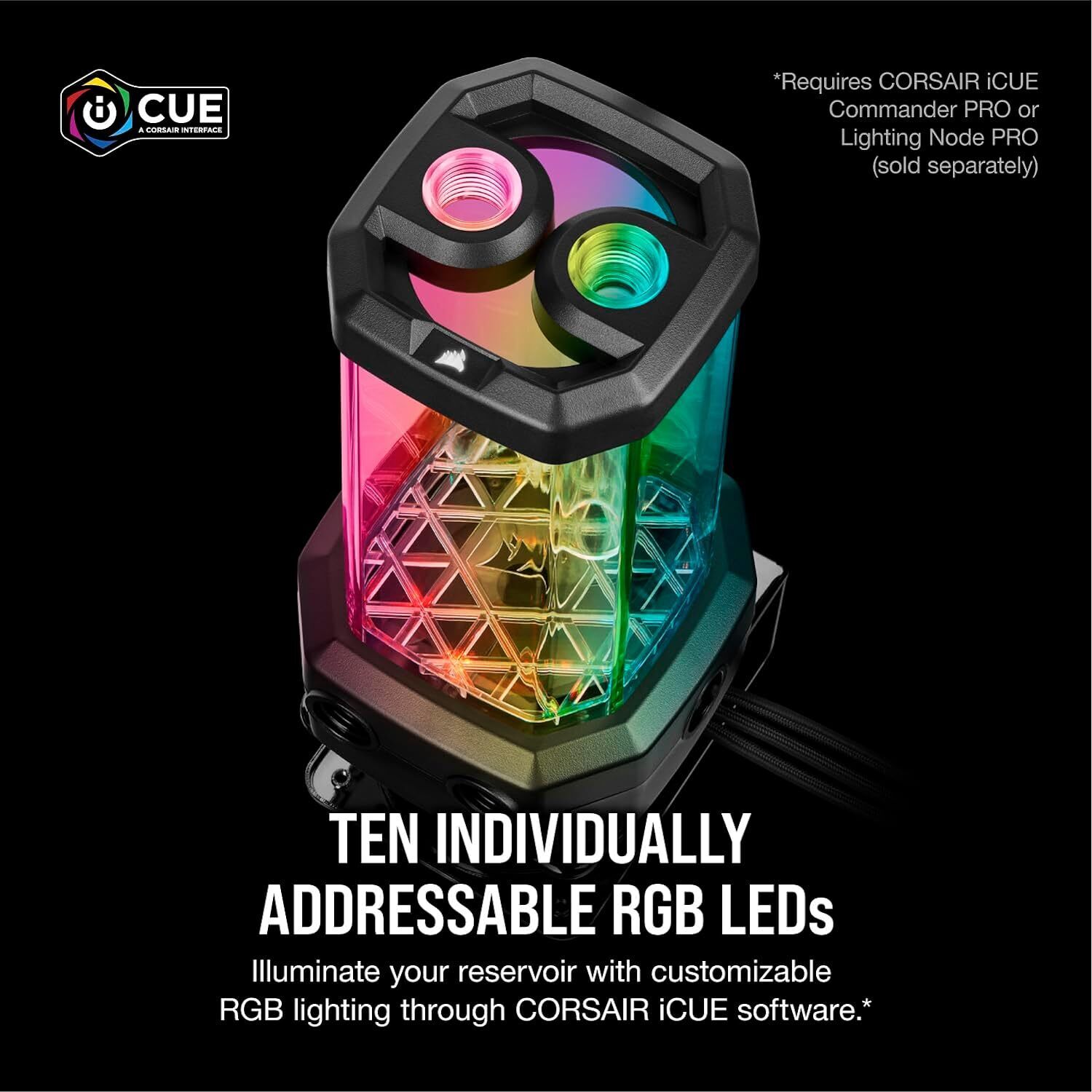Corsair Hydro X Series XD5 RGB Pump/Reservoir Combo -pumppu/säiliö, musta